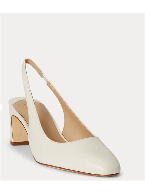 Décolleté slingback Klaire in pelle LAUREN RALPH LAUREN | KLAIRE-PUMPS-SLINGBACK.SOFT WHITE